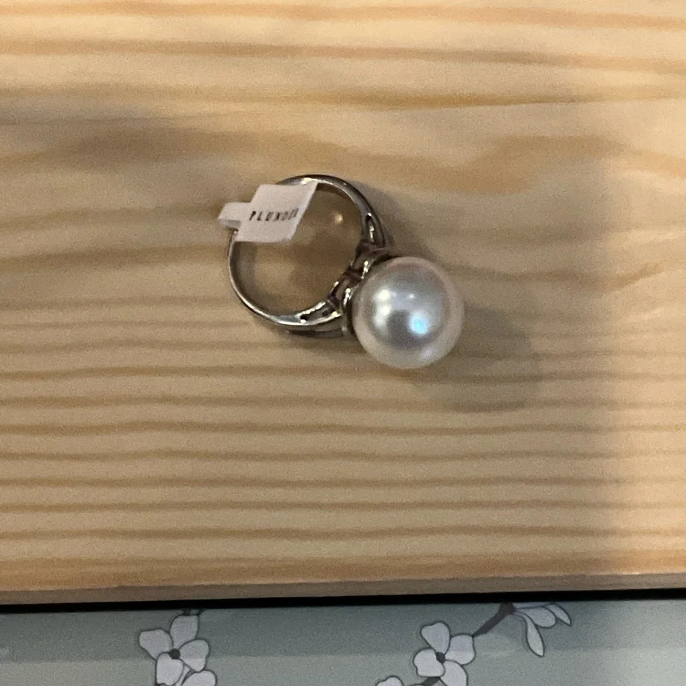 Plunder | Camilla Elegant Silver Pearl Ring Size 7